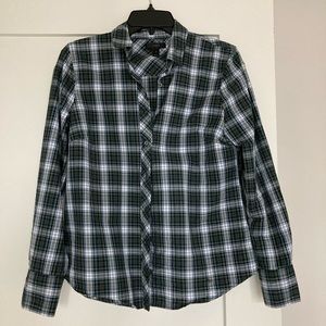 JCrew plaid button down shirt